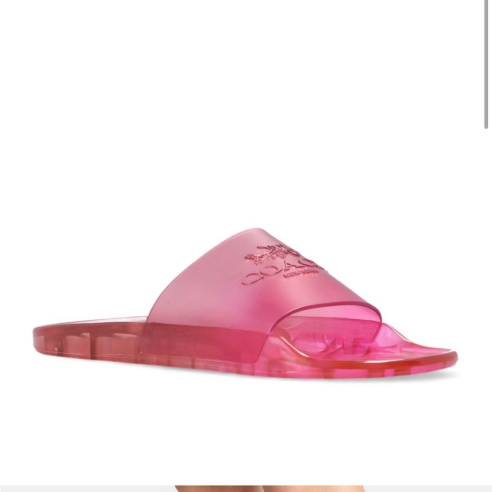 Coach Pink Jelly Slide Sandals